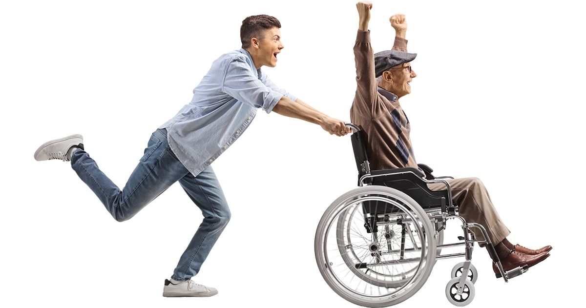 Junger Mann Rollstuhlfahrer Junger Mann Rollstuhlfahrer